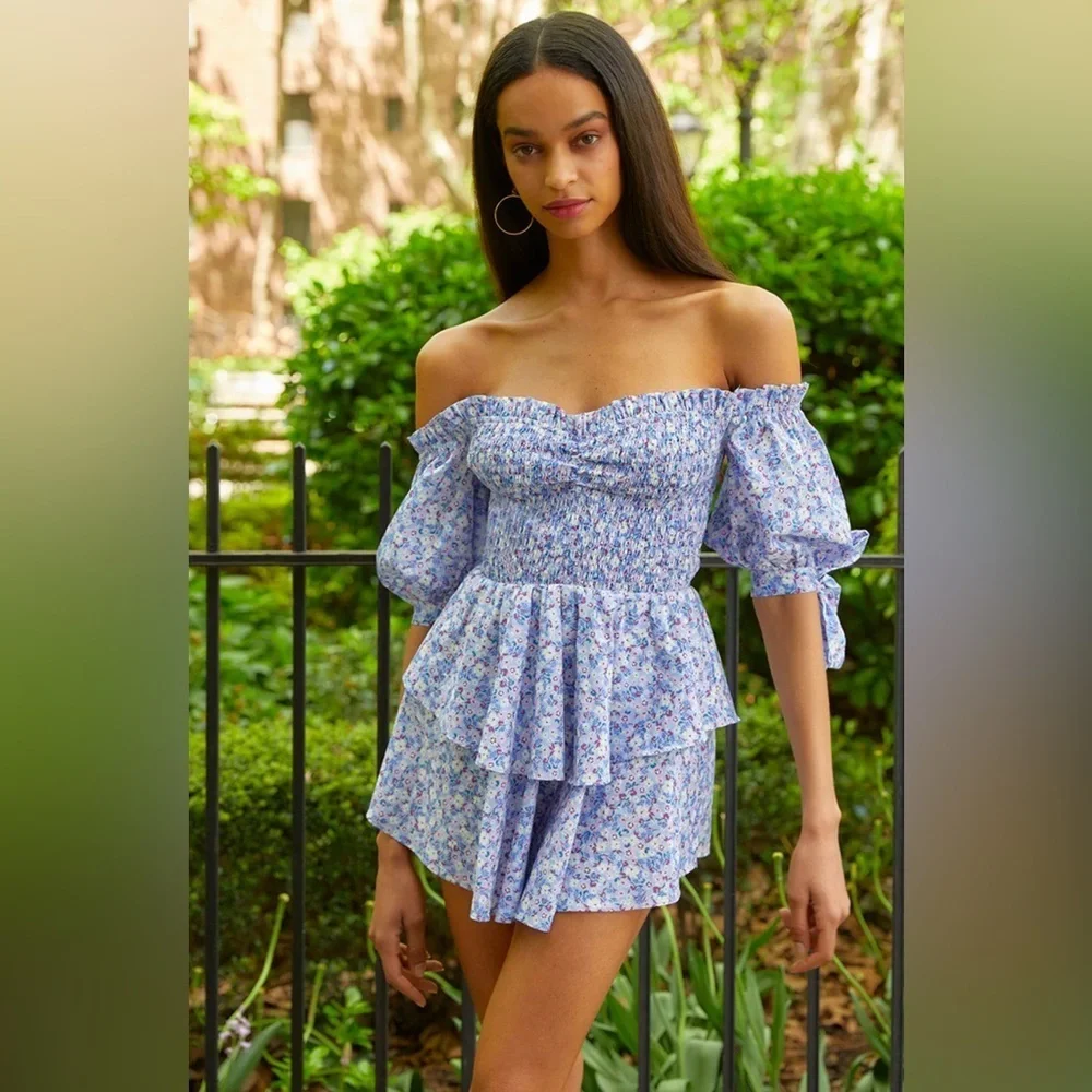 Yumi Kim Tessa Mini Dress in Angel Eyes in Blue, Size L